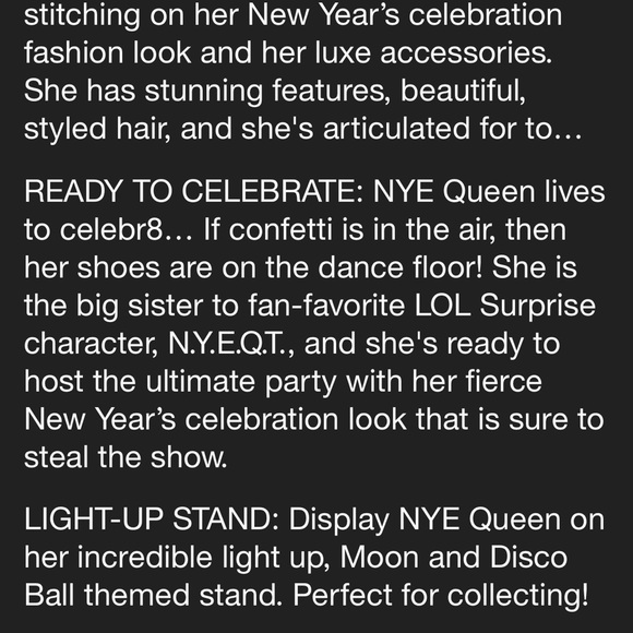 LOL Surprise OMG 2021 HTF DISCONTINUED Collector Edition NYE Queen Fashion Doll - Picture 10 of 11